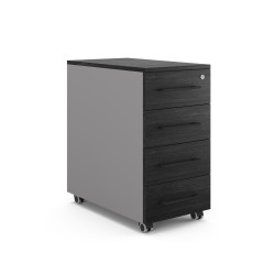 Тумба мобильная Kobor TМ4-40/70 aluminum/wood Тумба мобильная Kobor TМ4-40/70 aluminum/wood