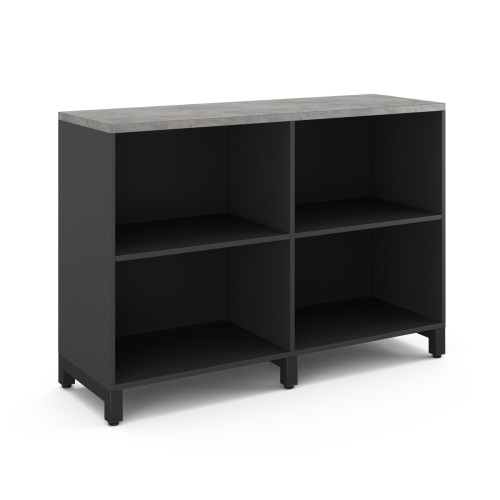 Шкаф открытый Kobor HO/2-120/60/M black/chicago Шкаф открытый Kobor HO/2-120/60/M black/chicago