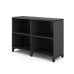 Шкаф открытый Kobor HO/2-120/60/M black/wood Шкаф открытый Kobor HO/2-120/60/M black/wood