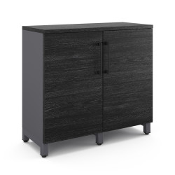 Шкаф распашной Kobor HR/2-90/60/M graphite/wood Шкаф распашной Kobor HR/2-90/60/M graphite/wood