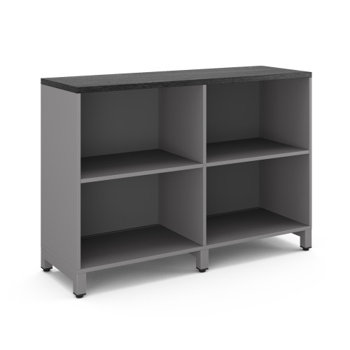 Шкаф открытый Kobor HO/2-120/40/M aluminum/wood