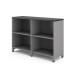 Шкаф открытый Kobor HO/2-120/40/M aluminum/wood