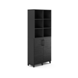 Шкаф распашной Kobor HR/3/3-90/40/M black/wood