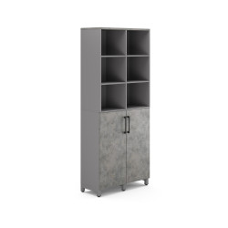 Шкаф распашной Kobor HR/3/3-90/60/M aluminum/chicago