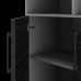 Шкаф распашной Kobor HR/3/3-90/60/M aluminum/wood