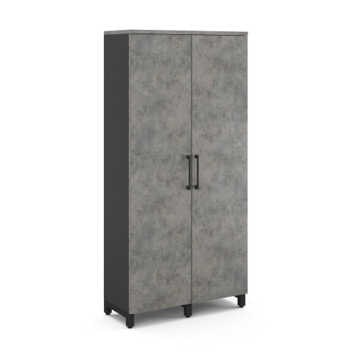 Гардероб распашной Kobor HRG-90/40/M black/chicago Гардероб распашной Kobor HRG-90/40/M black/chicago