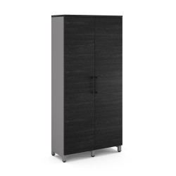 Гардероб распашной Kobor HRG-90/40/M aluminum/wood