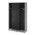 Гардероб-купе Kobor HG-120/60/M aluminum/wood Гардероб-купе Kobor HG-120/60/M aluminum/wood