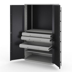 Шкаф металлический 2х дверный Kobor Expert MC/2-100/60 2S.1P.30B