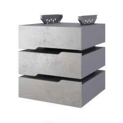 Тумба подвесная на 3 ящика Kobor T-3 graphite/chicago